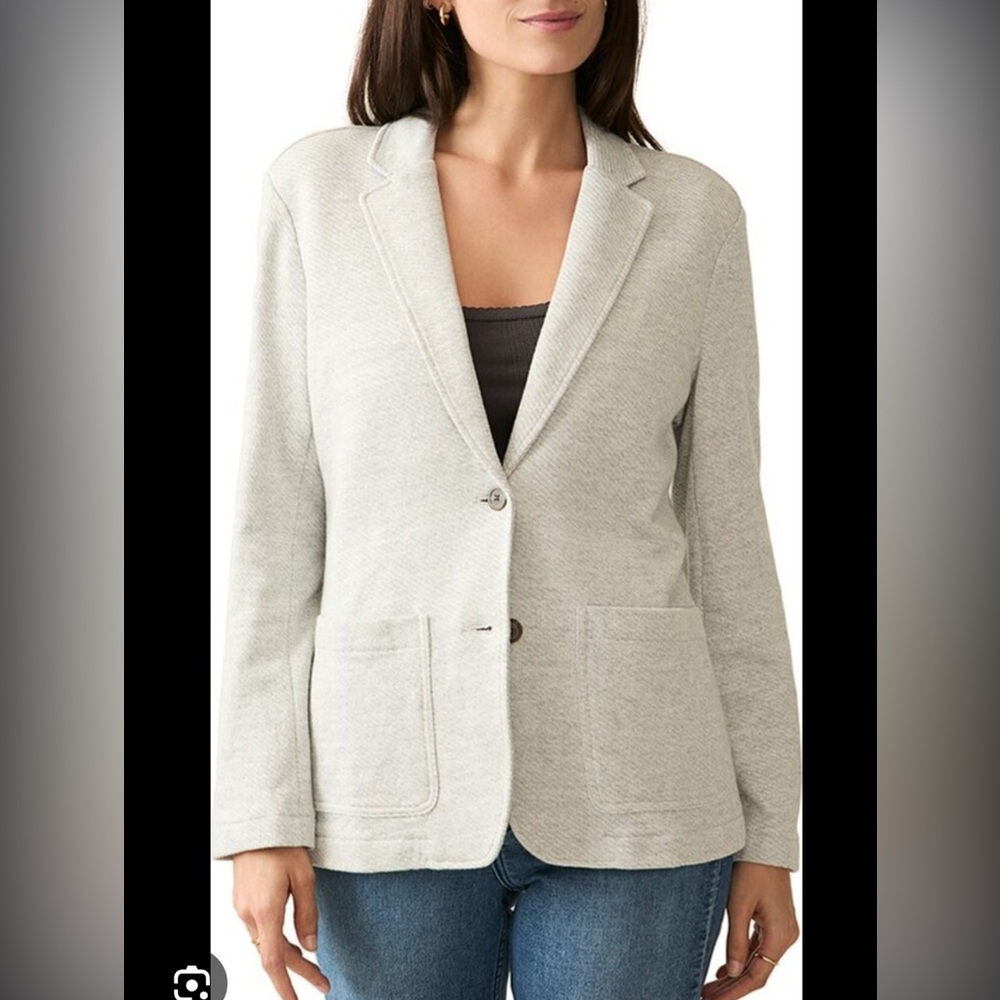 Faherty Women's Inlet knit in heather gray Suit Jacket